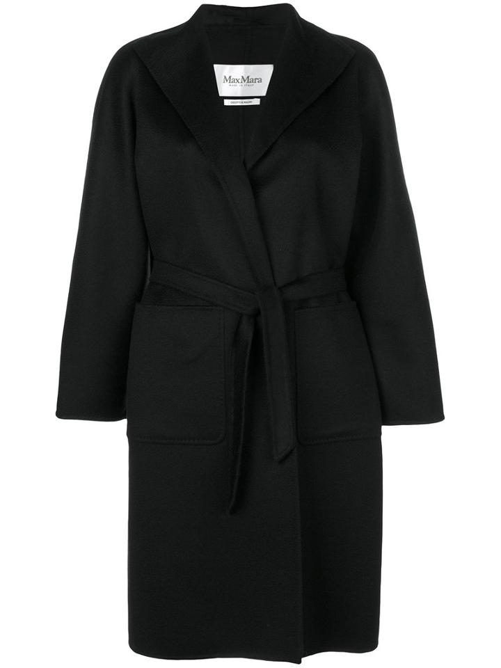 Max Mara - Classic Belted Coat - Women - Cashmere/virgin Wool - 40, Black, Cashmere/virgin Wool