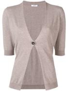 Peserico Short-sleeved Cardigan - Brown