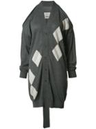 Uma Wang - Cut-off Midi Cardigan - Women - Cashmere - M, Women's, Grey, Cashmere
