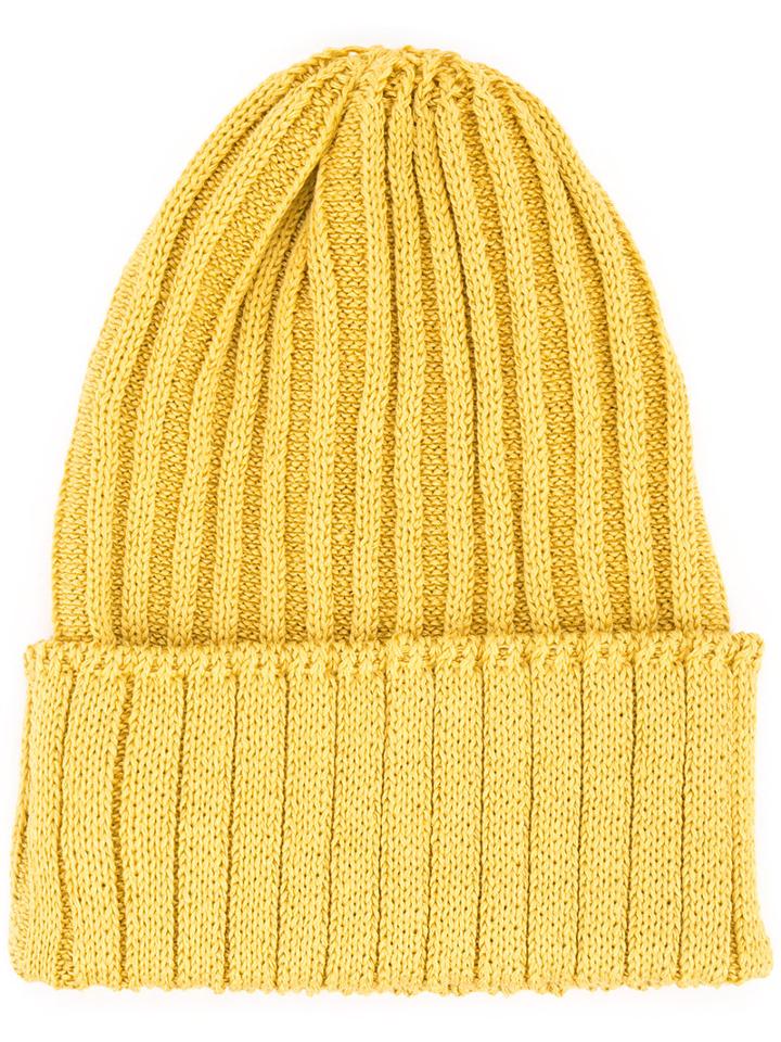 Kijima Takayuki - Ribbed Knit Beanie - Men - Hemp/nylon/polyurethane - One Size, Yellow/orange, Hemp/nylon/polyurethane