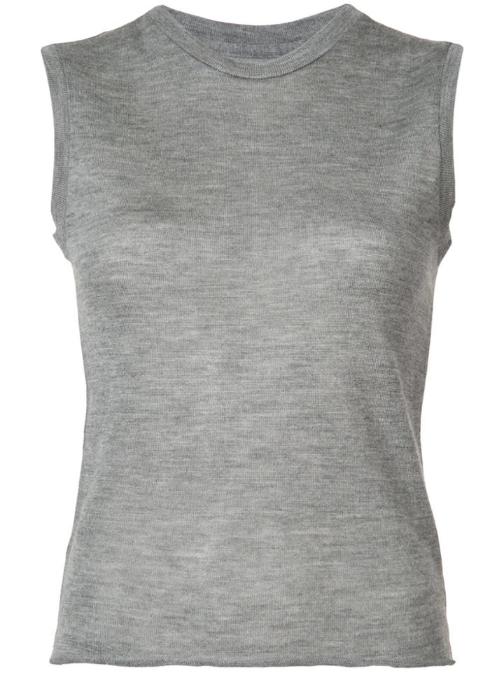 The Elder Statesman Royal Muscle Knitted Top - Grey