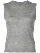 The Elder Statesman Royal Muscle Knitted Top - Grey