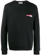 Les Hommes Urban Logo Print Crew Neck Sweatshirt - Black