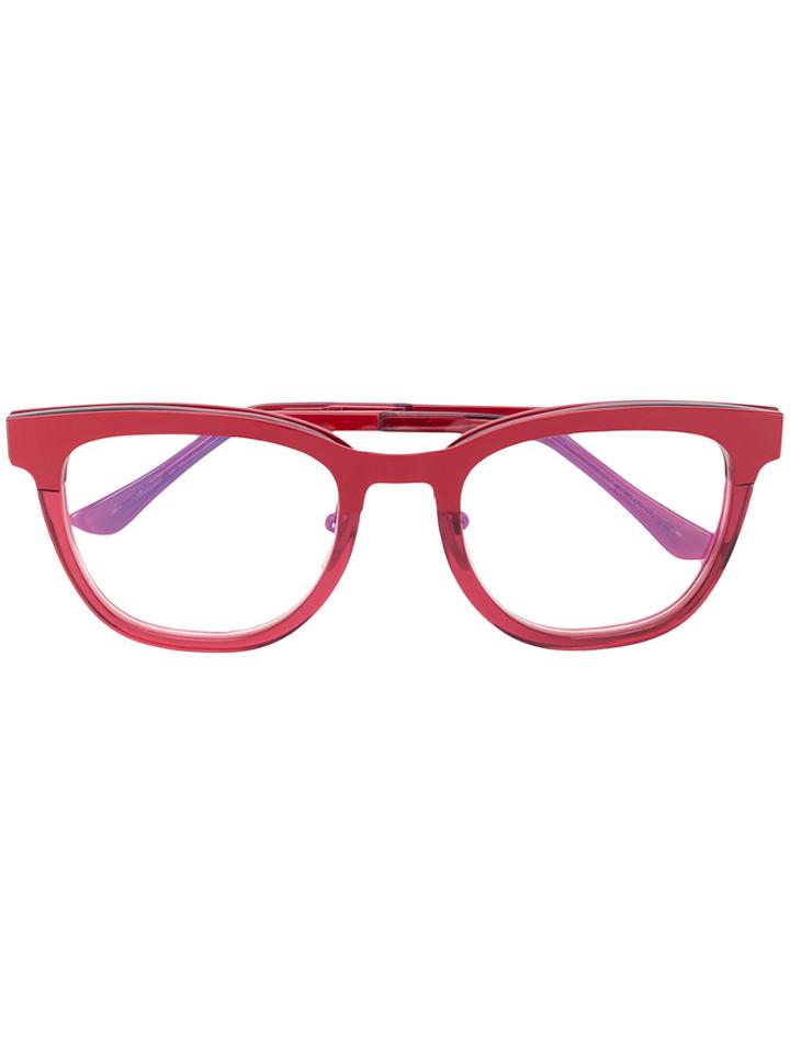Marni Eyewear Square Frame Glasses - Red