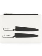Calvin Klein 205w39nyc Double Knife Graphic Clutch - White