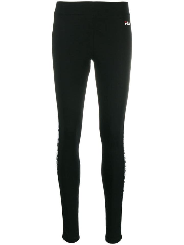 Fila Logo Stripe Leggings - Black