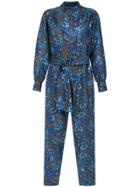 Andrea Marques Printed Jumpsuit - Blue