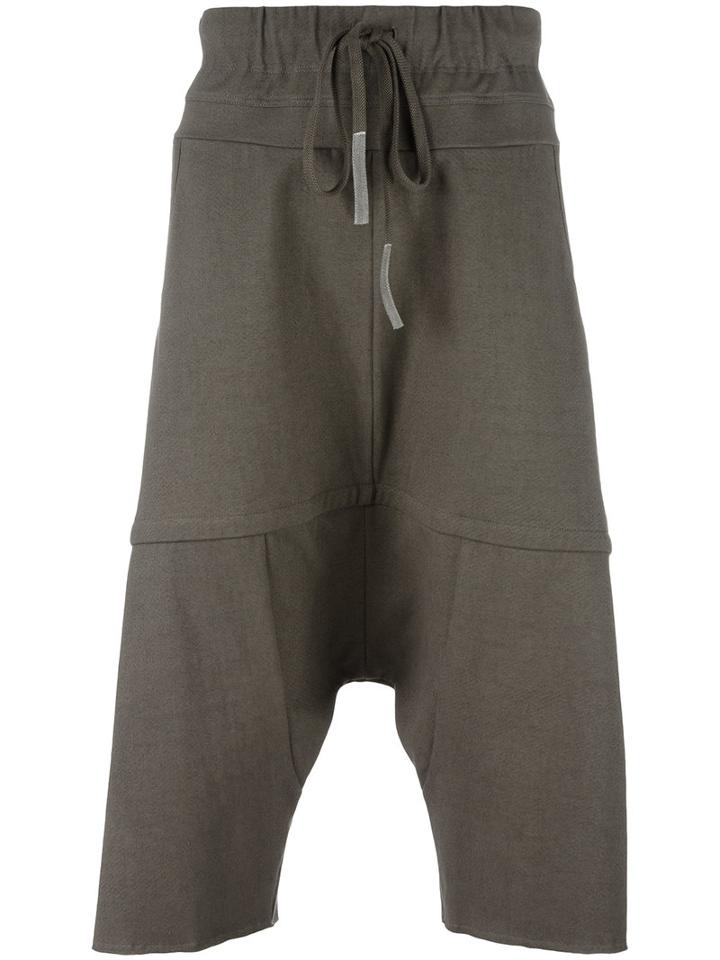 Lost & Found Ria Dunn Drop Crotch Shorts, Men's, Size: Small, Grey, Cotton