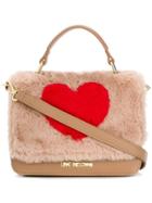 Love Moschino Faux Fur Heart Mini Bag - Nude & Neutrals