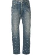 Tu Es Mon Trésor Floral-embellished Jeans - Blue