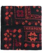 Alexander Mcqueen Wool-silk Blend Floral Jacquard Scarf, Women's, Black, Wool/silk