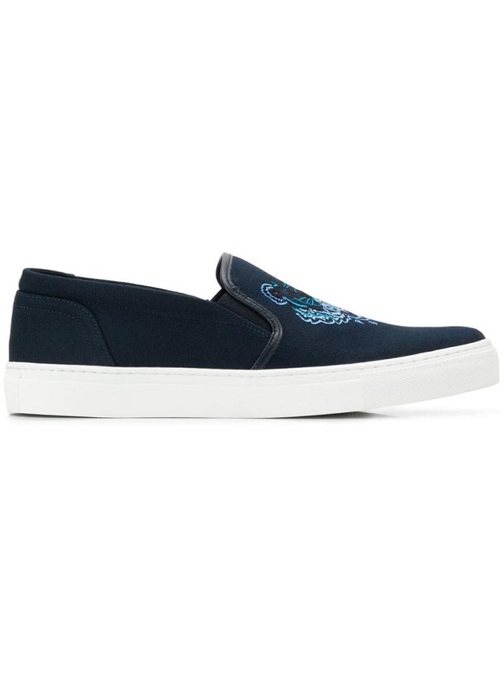 Kenzo Slip-on Logo Sneakers - Blue