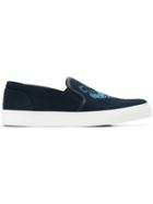 Kenzo Slip-on Logo Sneakers - Blue