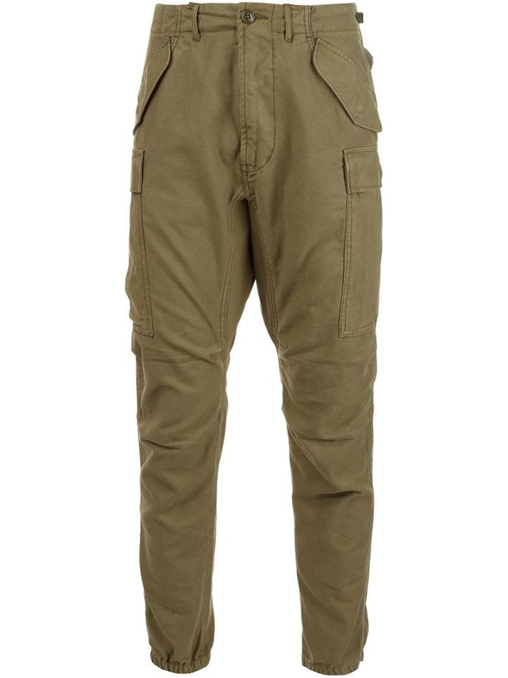 R13 Cargo Pants, Men's, Size: 30, Green, Cotton