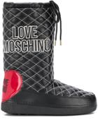 Love Moschino Diamond Quilted Snow Boots - Black