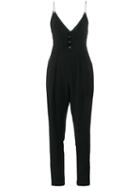 Zimmermann Cut-out Embellished Jumpsuit, Women's, Size: 2, Black, Polyester/spandex/elastane