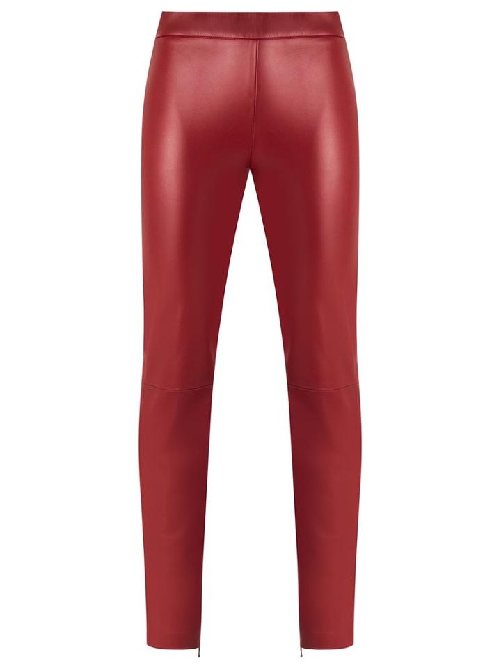 Reinaldo Lourenço - Leather Leggins - Women - Goat Skin - 38, Red, Goat Skin