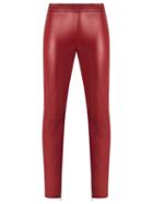 Reinaldo Lourenço - Leather Leggins - Women - Goat Skin - 38, Red, Goat Skin