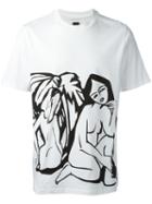 Oamc - Front Print T-shirt - Men - Cotton - Xs, White, Cotton