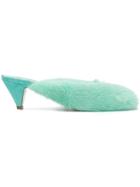 Natasha Zinko Kitten Heel Mules - Green