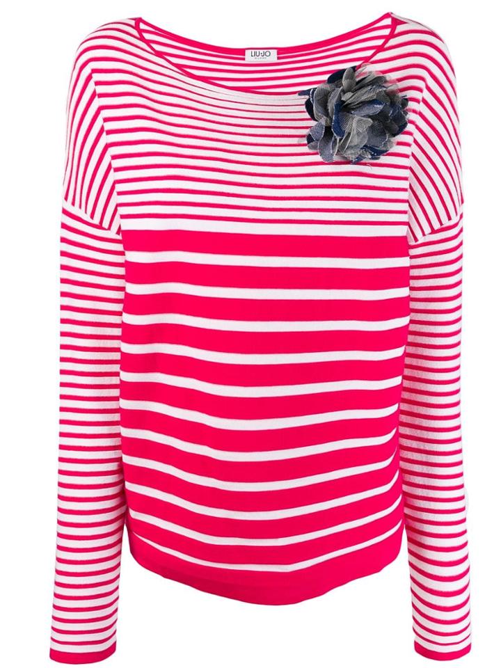Liu Jo Striped Longsleeved Jumper - Pink
