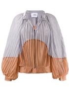 Atu Body Couture Pleated Two-tone Jacket - Orange
