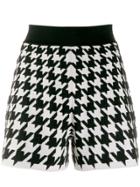 Alexander Mcqueen Houndstooth Knitted Shorts - White