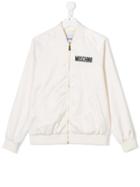 Moschino Kids Sequin Teddy Bear Bomber Jacket - Nude & Neutrals