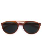 Linda Farrow 'sienna T-shell' Sunglasses, Men's, Brown, Acetate