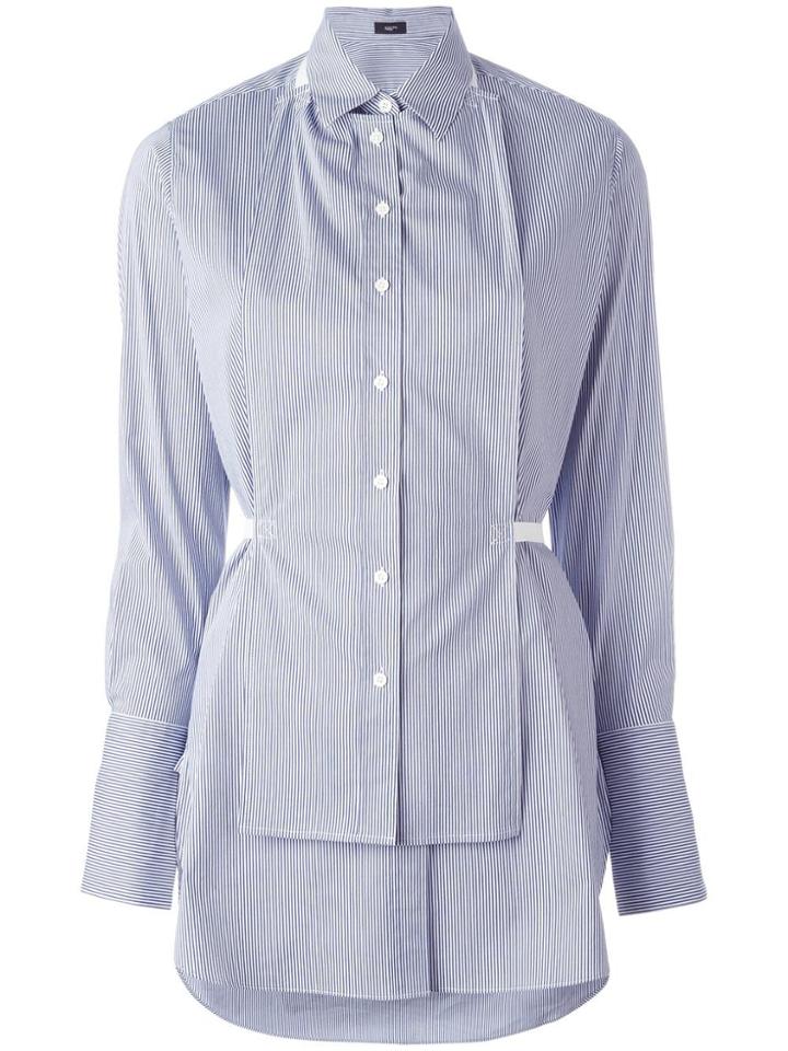 Joseph Striped Bib Shirt - Blue