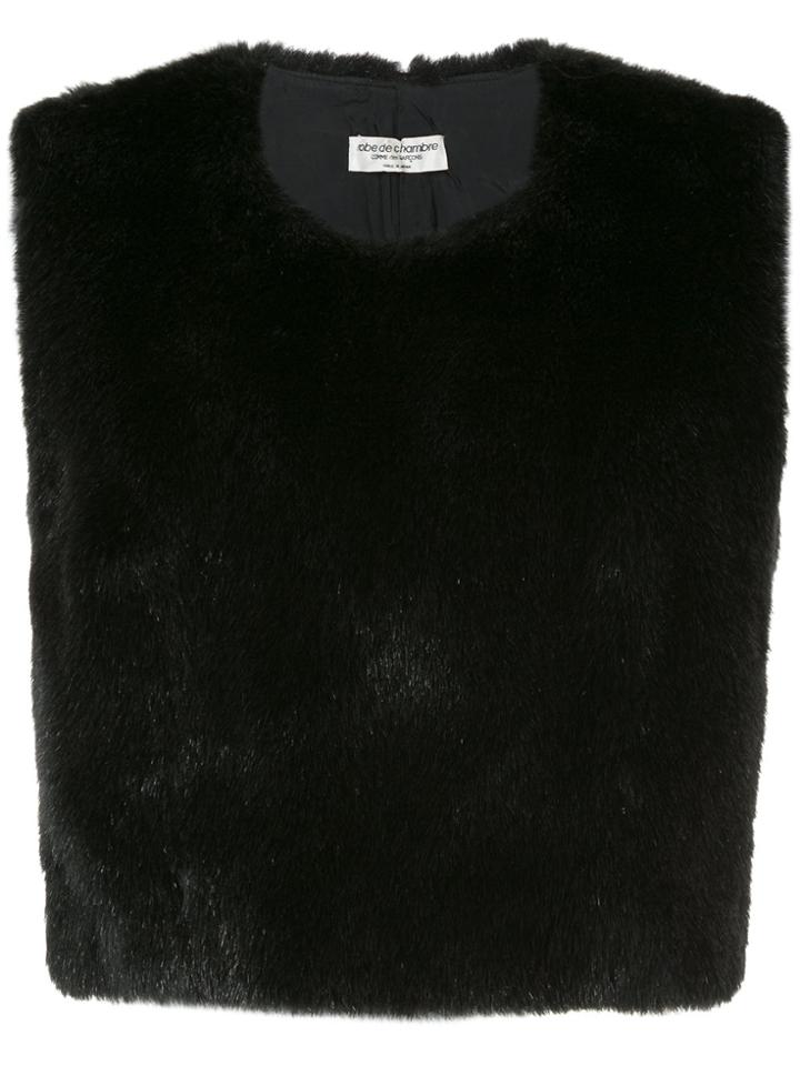 Comme Des Garçons Vintage Faux Fur Top - Black