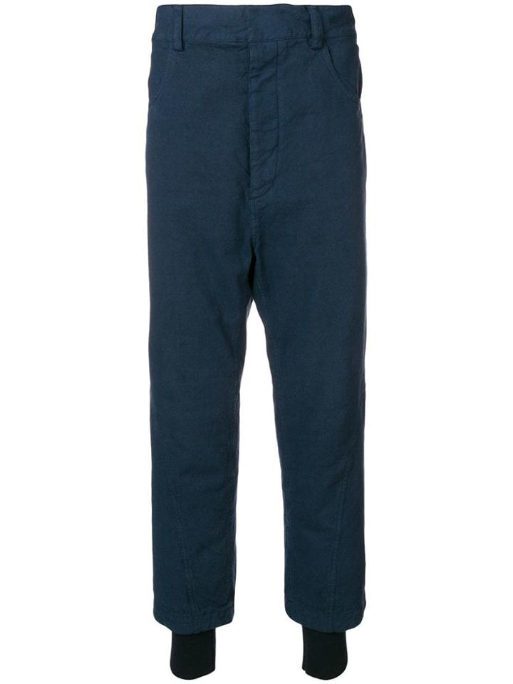 Haider Ackermann Layered Drop-crotch Trousers - Blue