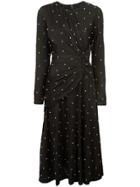 Prabal Gurung Faux-pearls Embellished Midi Dress - Black