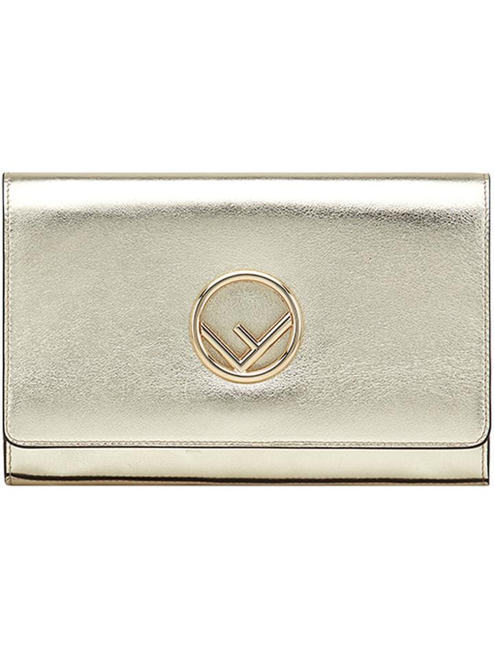 Fendi Chain Strap Wallet - Metallic