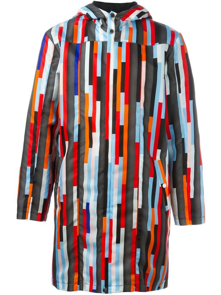 Christopher Kane Striped Hooded Raincoat
