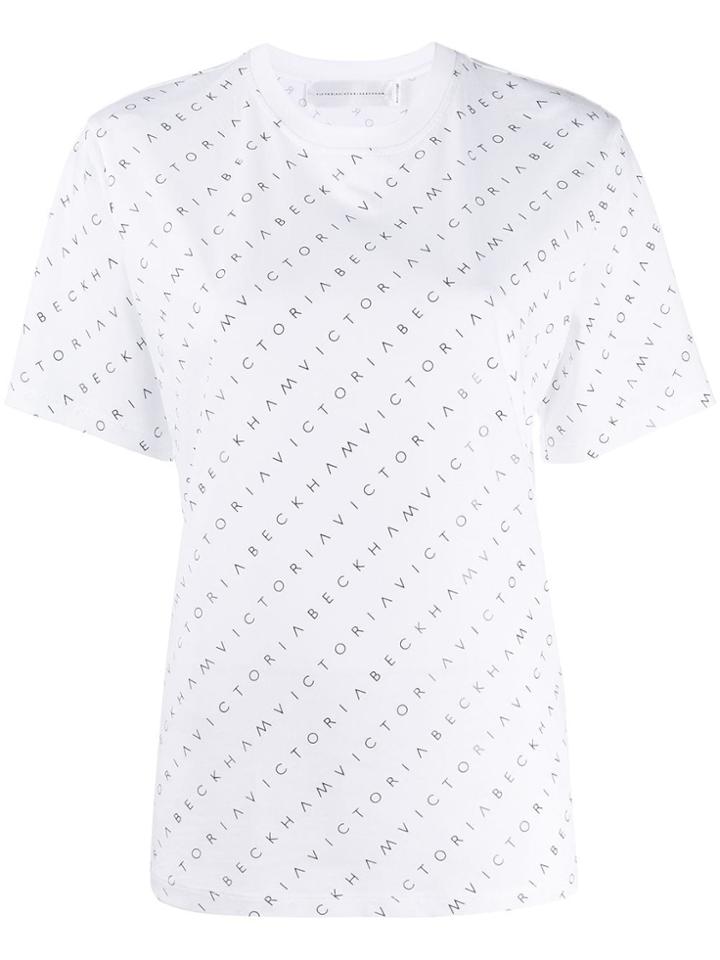 Victoria Victoria Beckham All-over Logo T-shirt - White