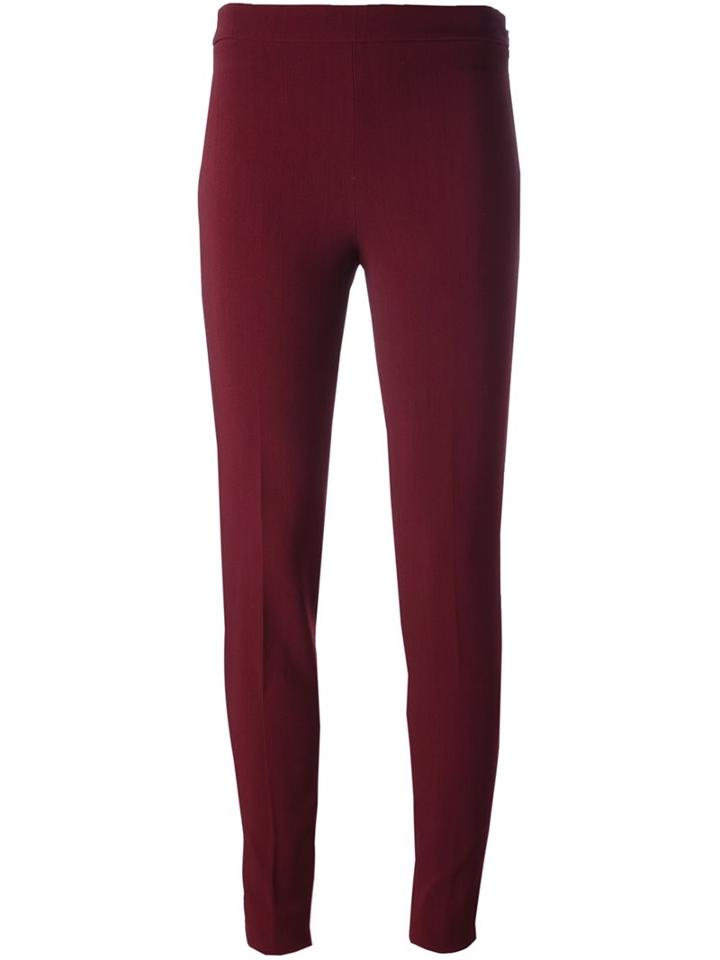 Giambattista Valli Skinny Trousers, Women's, Size: 44, Red, Spandex/elastane/acetate/viscose/wool