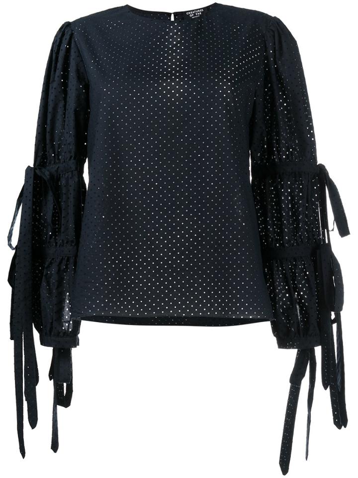 Creatures Of The Wind Tie-sleeve Top - Blue