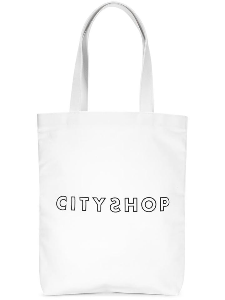 Cityshop Logo Shopper Tote, Women's, White
