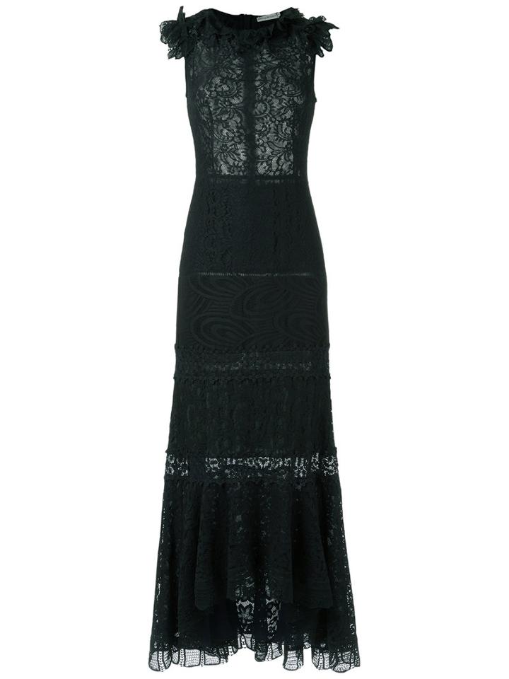 Martha Medeiros - Lace Gown - Women - Cotton/polyamide/viscose - 42, Black, Cotton/polyamide/viscose