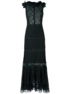 Martha Medeiros - Lace Gown - Women - Cotton/polyamide/viscose - 42, Black, Cotton/polyamide/viscose