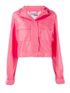 Courrèges Cropped Hooded Jacket - Pink