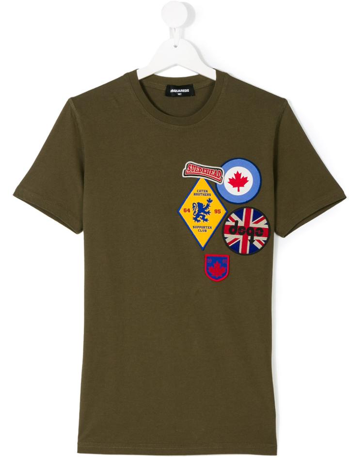 Dsquared2 Kids Teen Badges T-shirt - Green