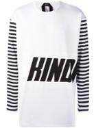 No21 Graphic Print Long Sleeve T-shirt, Men's, Size: Large, White, Cotton