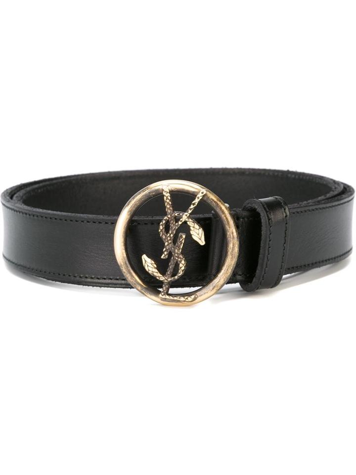 Saint Laurent Serpent Logo Buckle Belt