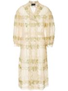 Simone Rocha Glitter Thread Double Breasted Coat - Neutrals