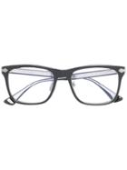 Gucci Eyewear Embossed Titanium Square Glasses - Black
