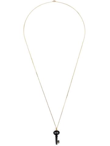 Kristin Hanson Diamond Detail Key Necklace - Black