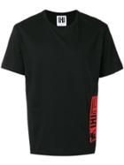 Les Hommes Urban Contrast Stripe T-shirt - Black