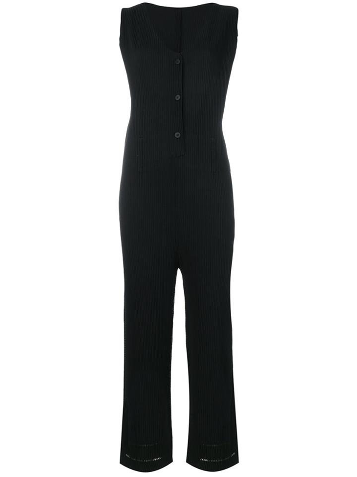 Issey Miyake Cauliflower Button Up Jumpsuit - Black